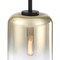 Designers Fountain Gatsby 60 Watt 1-Light Matte Black Mid-Century Modern Pendant Light with Gold Ombre Glass Shade D306M-8P-MB - alternate 2